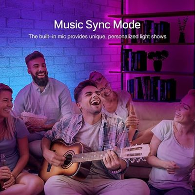 Music Sync Voice Control LED Strip Lights Color Changing Timing App Controlled
