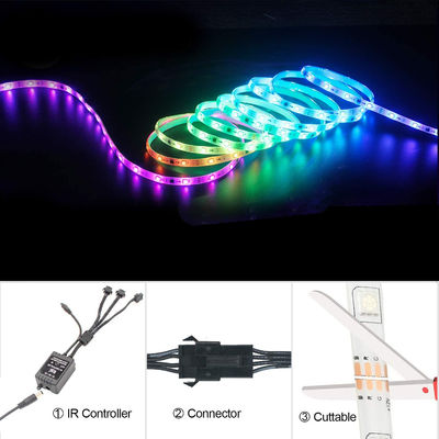flexible adhesive led strip lights 24v Cob Flexible LED Strip Light Voice WIFI APP RGB