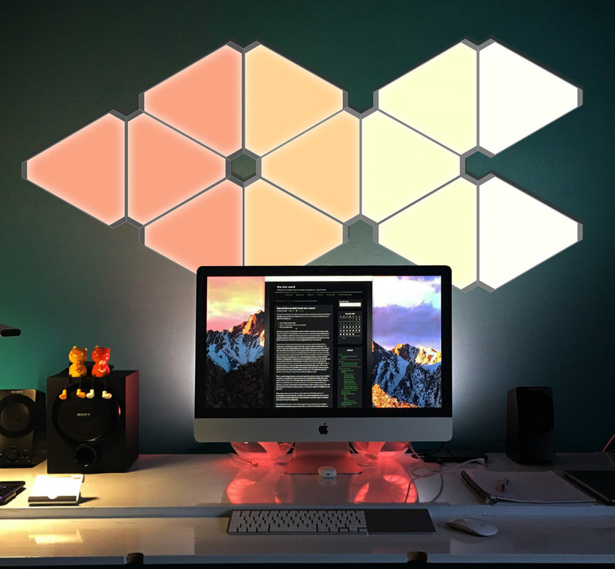 Touch Control Triangle LED Lights LED Rgb Wall Lights 16 Milion CCT Tunable