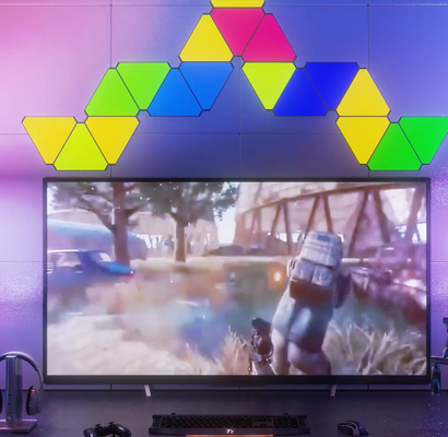 Kalite Sihirli Üçgen LED Işıklar Akıllı RGB Dokunmatik Sense DIY Üçgen Renk Değişen Işık fabrika
